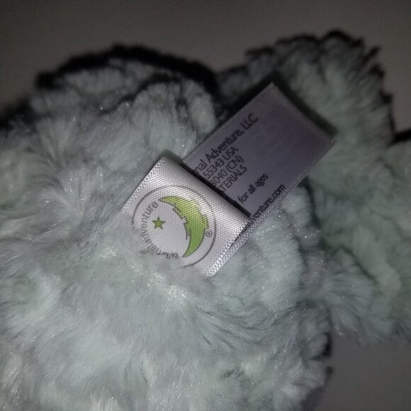 Animal Adventure Pale Green Teddy Bear Plush 8" Stuffed Toy Gray Bow 2017 - Picture 6 of 7